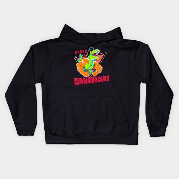 T-Wrecks "Armed & Dangerous" Kids Hoodie by K-Bo.